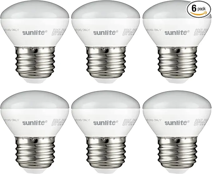 Sunlite LED R14 Mini Flood Light Bulbs, 4 Watts, 250 Lumens, Medium Base