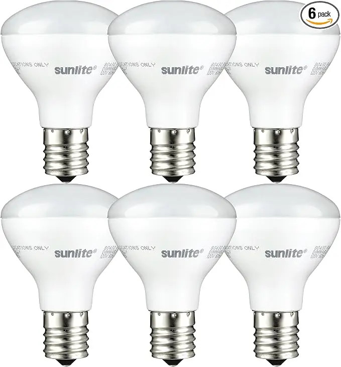 Sunlite LED R14 Mini Flood Light Bulbs, 4 Watts, 280 Lumens, Intermediate Base