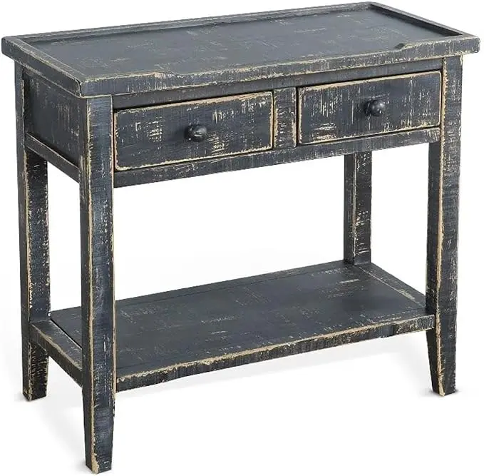 Sunny Designs Marina Black Sand Wood Side Table