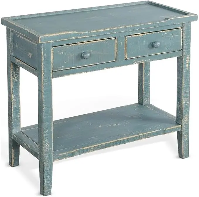 Sunny Designs Marina Sea Grass Wood Side Table