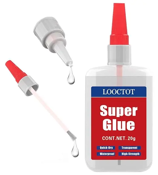 Super Glue with Brush Applicator & Nozzle, 3D Printer Thick Glue