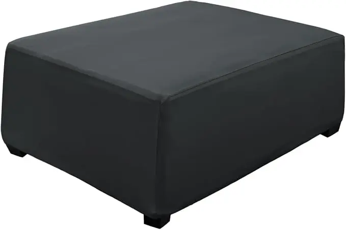 Super Stretch Ottoman Cover- Soft Form Fit Ottoman Cover Rectangular Ottoman