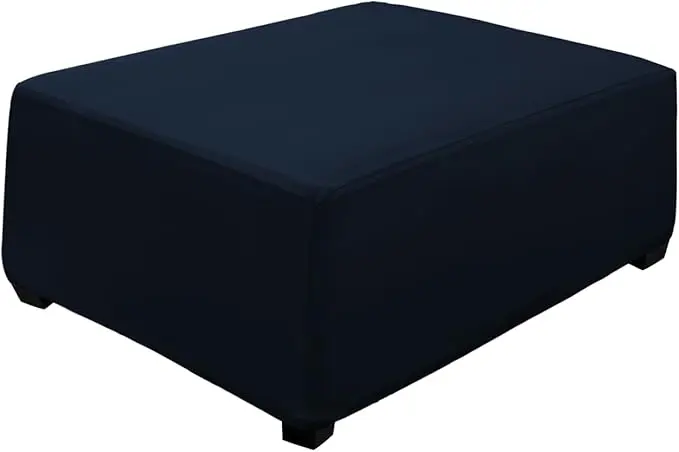 Super Stretch Ottoman Cover- Soft Form Fit Ottoman Cover Rectangular Ottoman