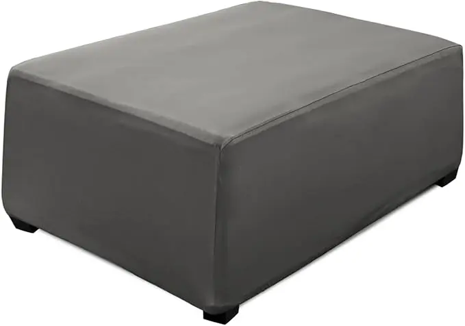 Super Stretch Ottoman Cover- Soft Form Fit Ottoman Cover Rectangular Ottoman