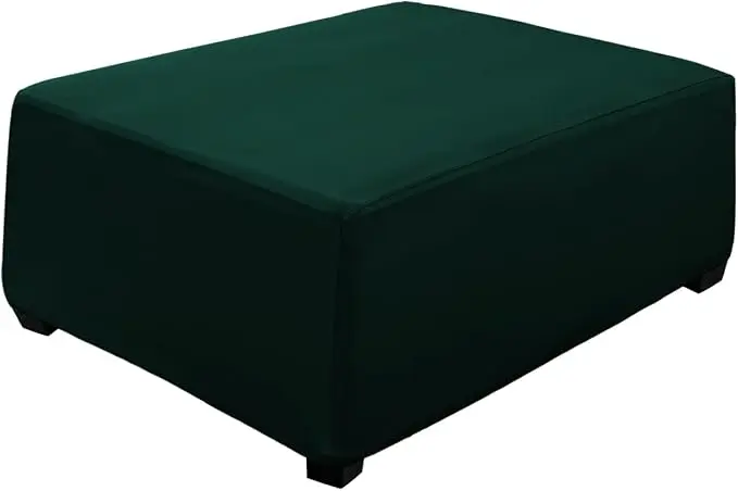 Super Stretch Ottoman Cover- Soft Form Fit Ottoman Cover Rectangular Ottoman