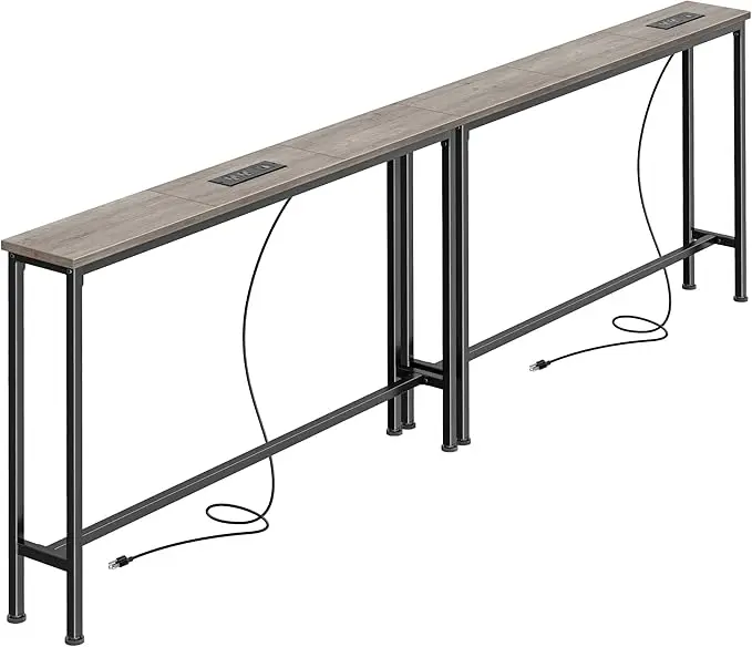 SUPERJARE 78.8 Inch Narrow Console Table