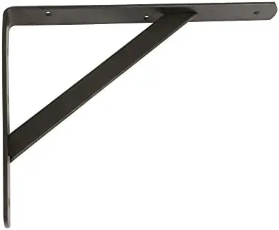 Support for Wall Shelves | Bracket for Shelves | Angle for Shelves | Steel | Black | Dimensions