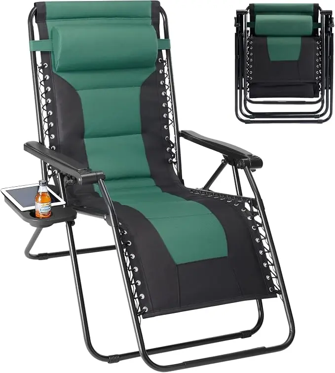 Sweetcrispy Zero Gravity Chairs, Foldable Patio Reclining Chairs