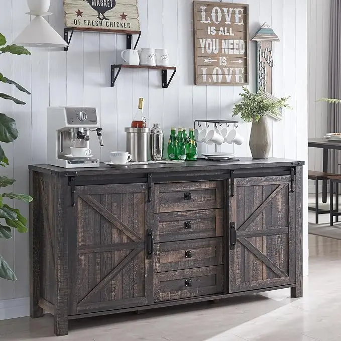 T4TREAM Farmhouse Sideboard Buffet Cabinet