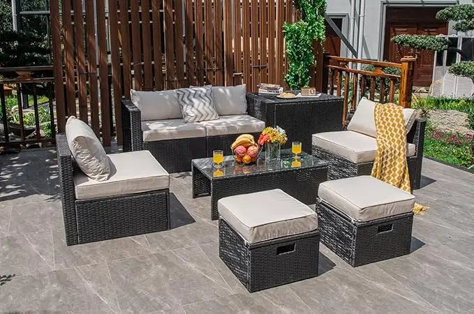 Tangkula 8 Pieces Patio Furniture Set