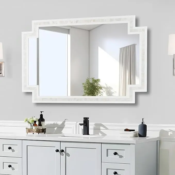 Tanmicoshomy 24 x 36 Inch White Bathroom Mirrors