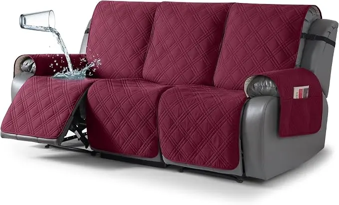 TAOCOCO 100% Waterproof Recliner Sofa Covers 3 Seater, Split Couch Covers