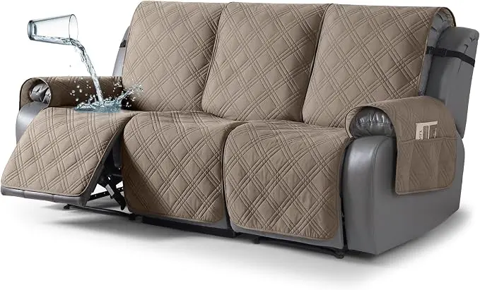 TAOCOCO 100% Waterproof Recliner Sofa Covers, Non Slip Split Couch Covers