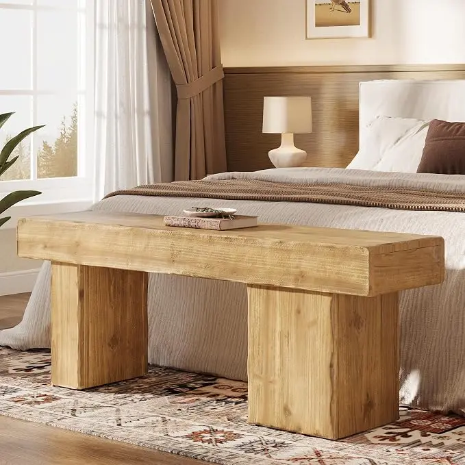 Thickened Solid Wood Bench, Heavy Duty Dining Bench