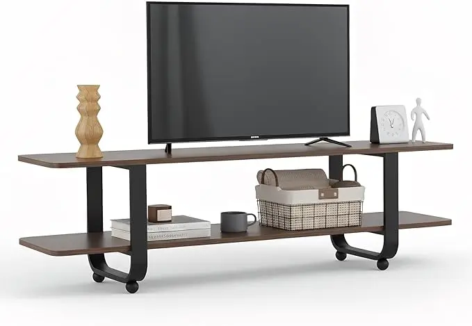 Tiita Bamboo TV Stand with Storage