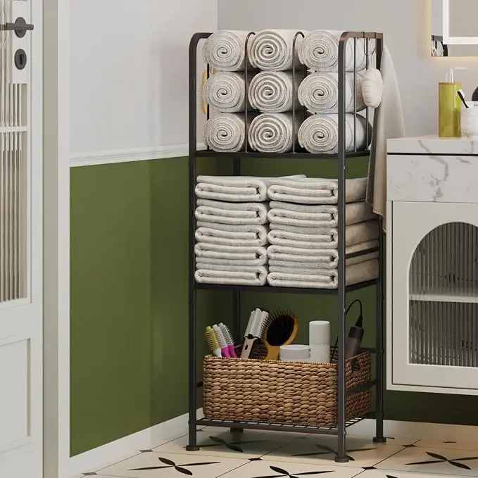 Towel Racks for Bathroom 3-Tier, Durable Metal Towel Rack Stand, Pool Items