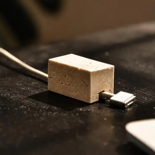 Travertine Cord Holder-Cable Organizer for Desktop, Nightstand