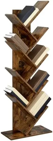 Tree Bookshelf, 5 Tiers, 20 x 9.8 x 55.7 Inches