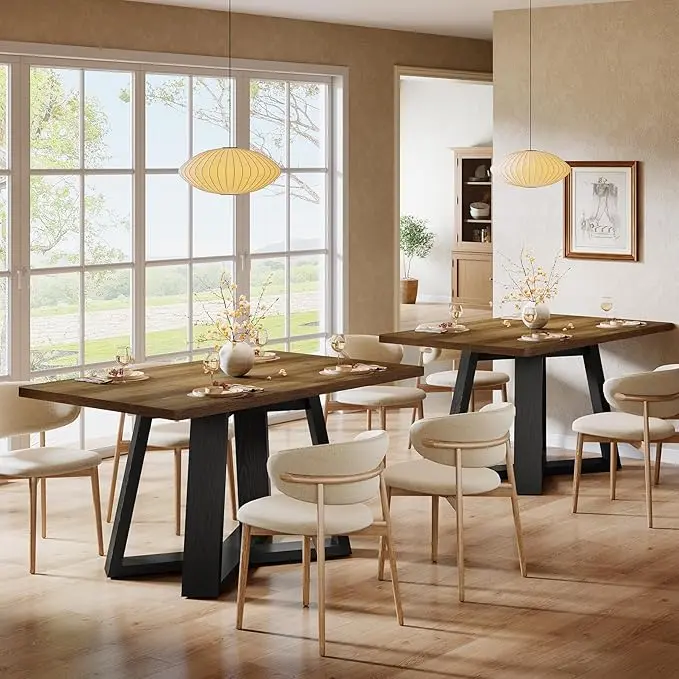 Tribesigns 47-Inch Dining Table Set of 2, Farmhouse Kitchen Table