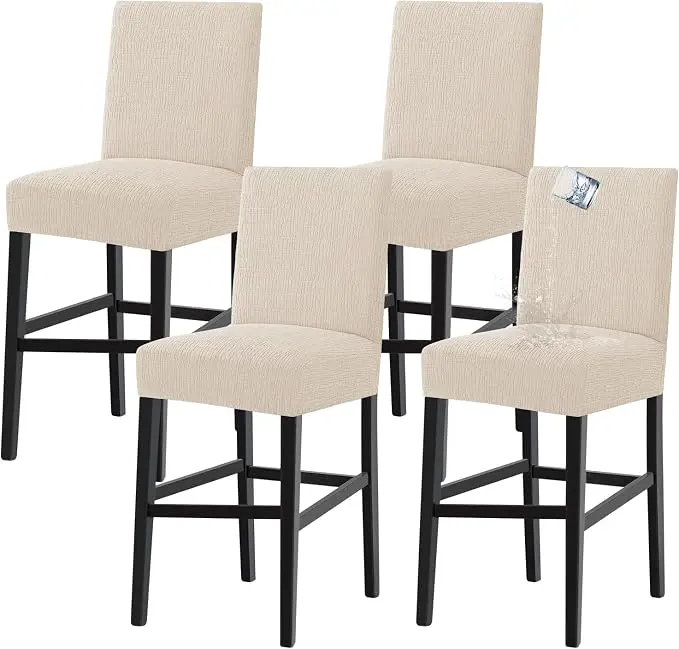 Turquoize 100% Waterproof Bar Stool Cover Stretch Washable Barstool Seat Covers
