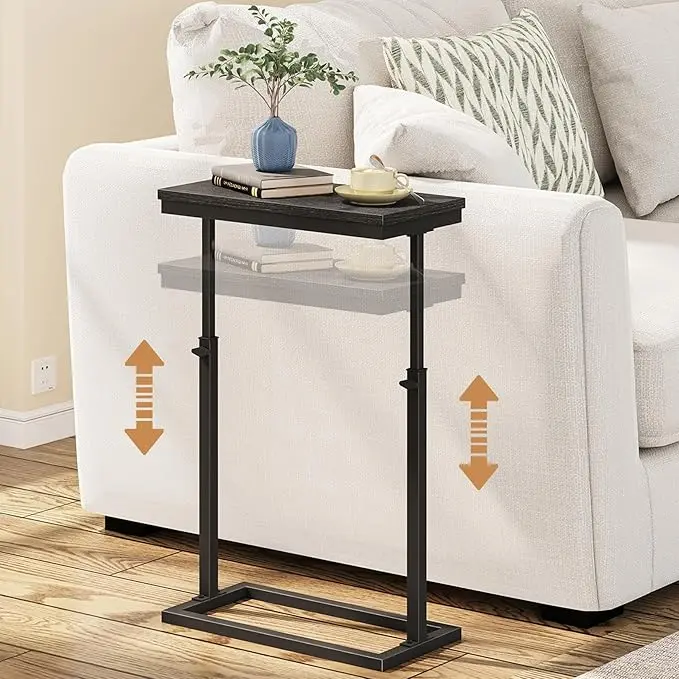 TUTOTAK End Table, Side Table, Tall Couch Table, Sofa Table, Living Room