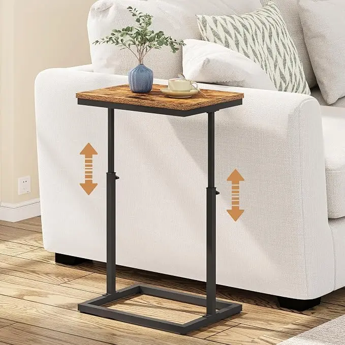 TUTOTAK End Table, Side Table, Tall Couch Table, Sofa Table, Living Room
