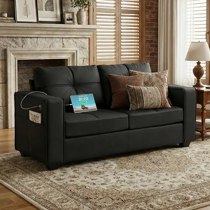 TYBOATLE 65" Faux Leather Loveseat