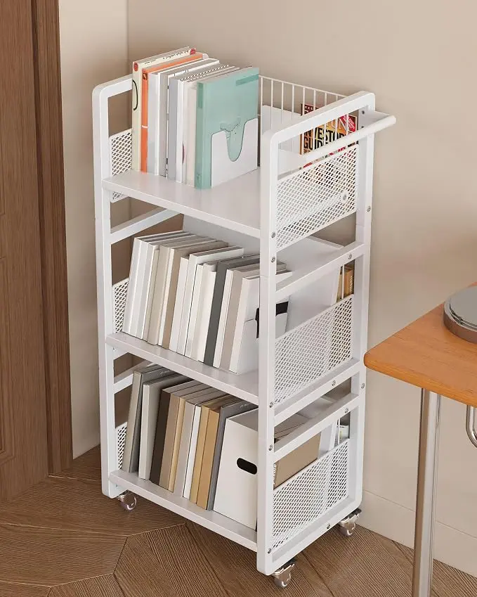 UMDONX Heavy-Duty Double-Sided Book Cart