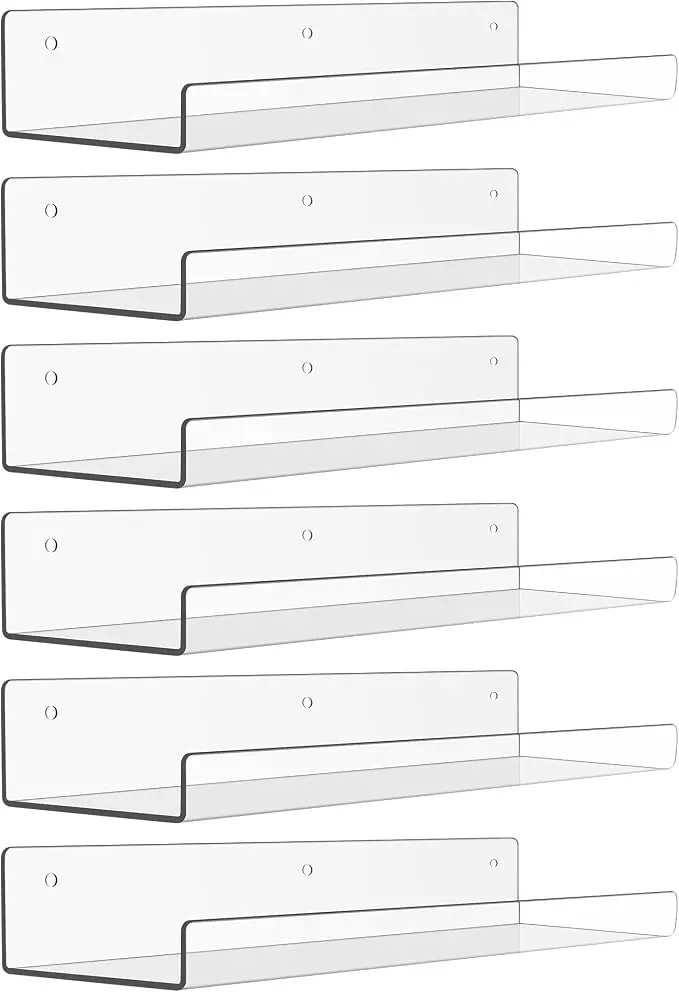 upsimples 6 Pack Acrylic Shelves