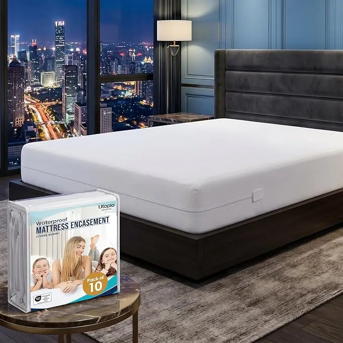 Utopia Bedding Mattress Protector Zippered California King Size, 100%