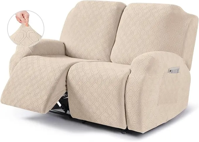 VANSOFY Recliner Cover, 2-Pieces Stretch Reclining Couch Cover