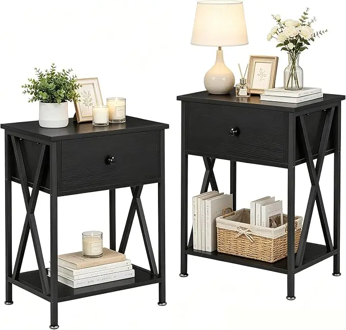 VECELO Nightstands, Modern End Side Tables, Night Stand