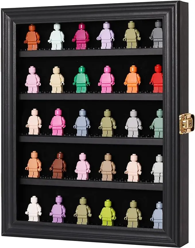 VERANI Minifigures Miniature Display Case Collectibles Display Box Wall Mount