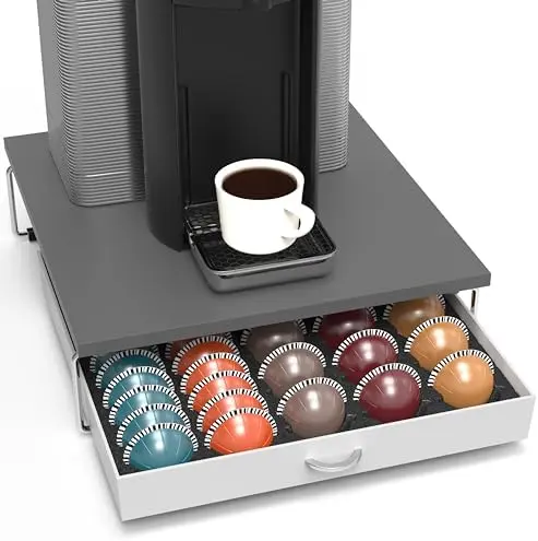Vertuo Pod Holder Drawer, Fits 30 Large or 60 Small Capsules