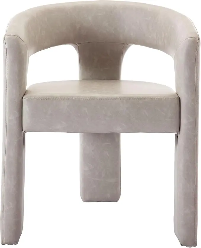 VESCASA Faux Leather Barrel Dining Chair