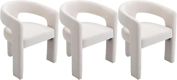 VESCASA Velvet Barrel Dining Chair