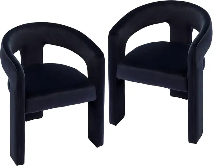 VESCASA Velvet Barrel Dining Chair