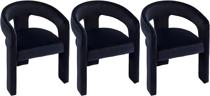 VESCASA Velvet Barrel Dining Chair
