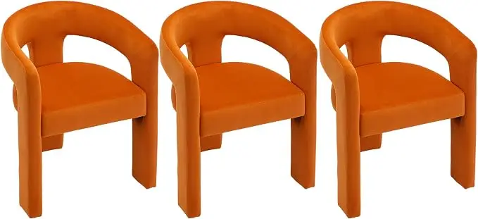VESCASA Velvet Barrel Dining Chair