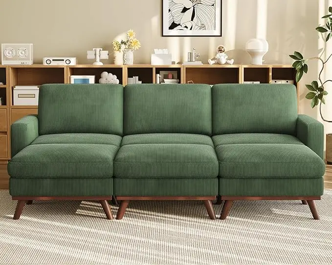 Vesgantti 97" Modular Sectional Sofa Green, Sectional Couch