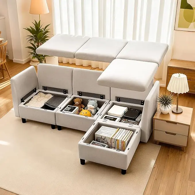 VEVOR Modular Sectional Sofa, 3-Seater Modular Sofa