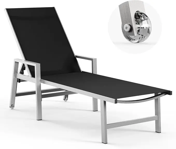 Vexwalx Patio Chaise Lounge Chair Outdoor
