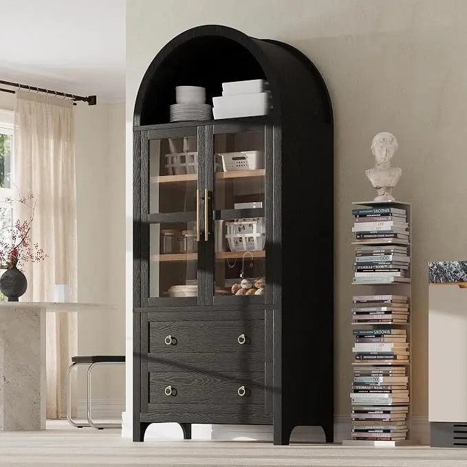 VilroCaz 71" Tall Arched Kitchen Pantry