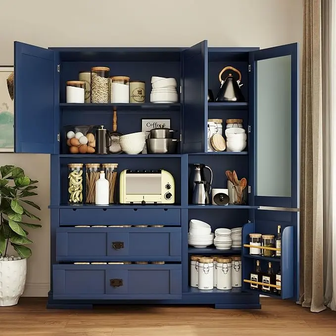 VilroCaz 78'' Tall Freestanding Kitchen Pantry