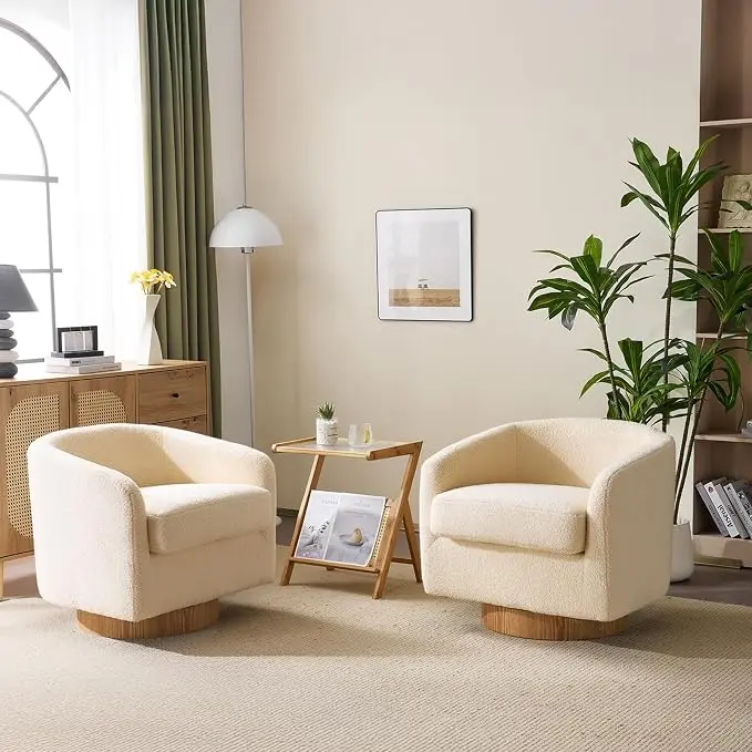 VINGLI 360°Swivel Accent Chairs Set of 2