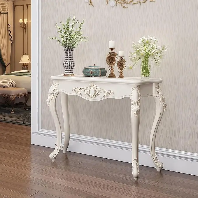 Vintage Entryway Table, Antique Wood Console Table