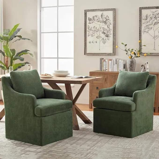 VKNOW Upholstered Dining Chairs Set of 2, Modern Kitchen Chairs Dining Room