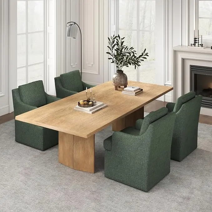 VKNOW Upholstered Dining Chairs Set of 4, Modern Kitchen Chairs Dinner Chairs