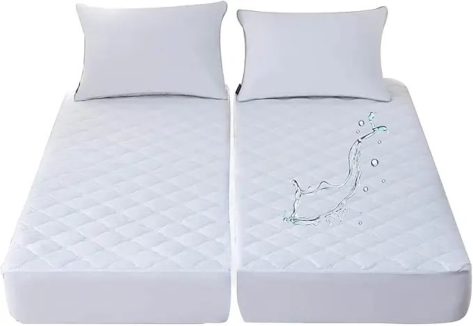 Waterproof Quilted Split California King Mattress Protector Pad
