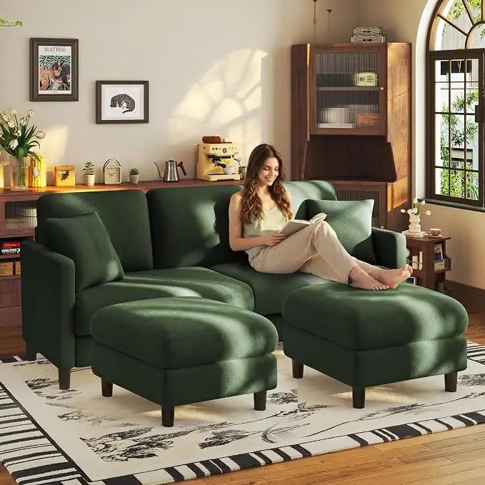 Welzona 83" Couches for Living Room, Teddy Sofa Couch